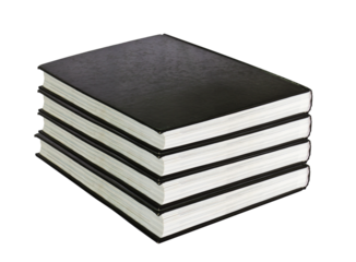 stack of books isolated