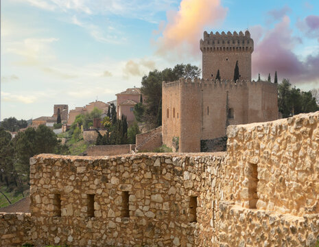 Impressive medieval castle of Alarc&oacute;n, Spain