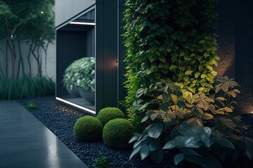 Futuristic Minimalistic Home Garden 3. Generative AI
