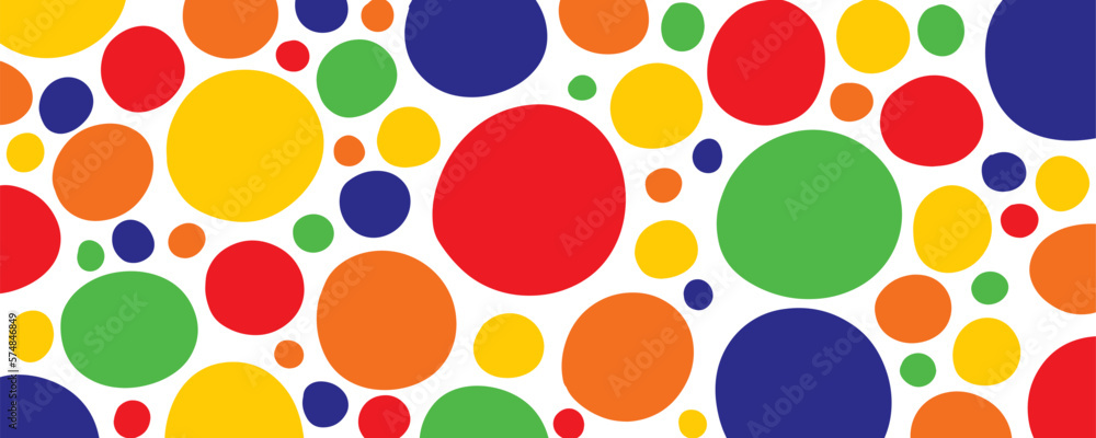 Poster colorful bubble form shape elements background design vector. creative minimalist flat style art tem