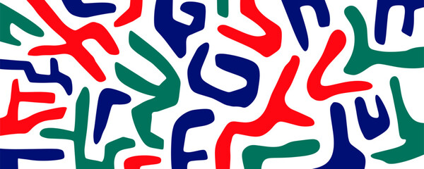 Abstract irregular organic shape elements background design vector. Creative minimalist flat style art template.