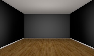 empty room with wall