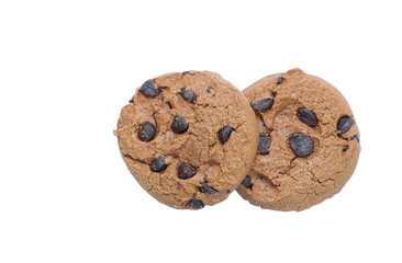 Stacked short pastry cookies isolated on transparent background png file	
