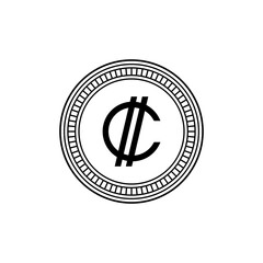 Costa Rica Currency Symbol, Costa Rican Colón Icon, CRC Sign. Vector Illustration