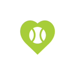 Love Tennis Logo Icon. Tennis Club Logo Design