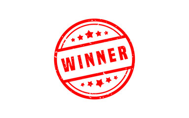 WINNER stamp rubber with grunge style on white background.