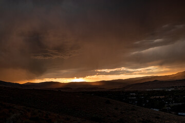 sunset in the mountains