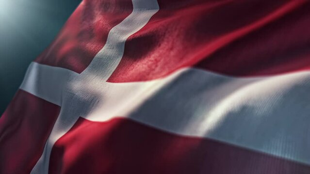 Beautiful waving Denmark flag background. Patriotic Denmark background	
