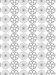 vector pattern. 
Beautiful black and white illustration for adult coloring book with rectangle abstract linear tribal pattern