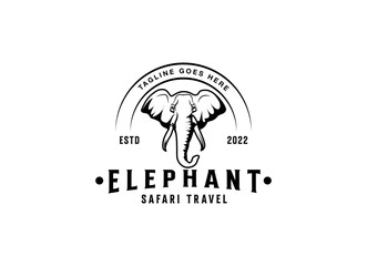 elephant logo vector icon illustration
