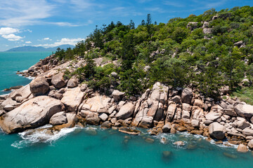 The rocky shores on Magnetic Island in Queensland