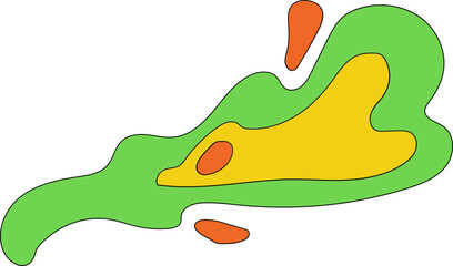 Psychedelic Retro Rainbow Element