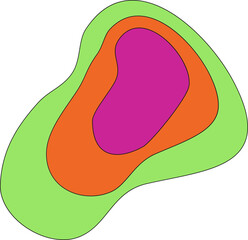 Psychedelic Retro Rainbow Element