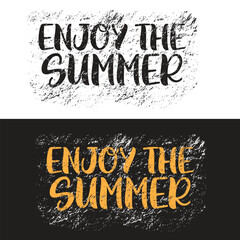 Enjoy The Summer Grunge Texture Template Vector