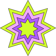 Psychedelic Icon Illustration Element