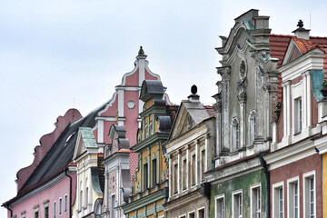 Obraz premium Low angle view of historical buildings in Poznan