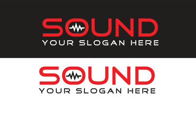 Sound Wave Logo Design and vector template