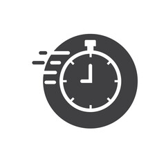 fast stopwatch icon of fast responsibility concept design element  template