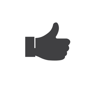 tumb hand up good product icon vector concept design template