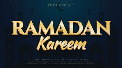 Ramadan kareem text effect style