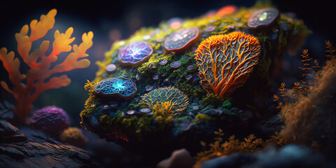 beautiful moss abstract digital art design