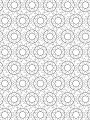 vector pattern. 
Beautiful black and white illustration for adult coloring book with rectangle abstract linear tribal pattern