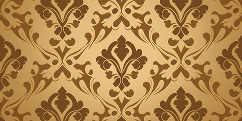 Obraz premium seamless damask wallpaper background