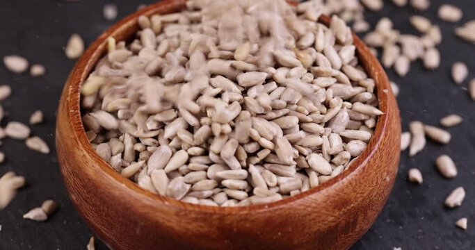 sprinkle , Sunflower seeds peeled from the black shell, scattered sunflower seeds peeled from the shell
