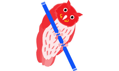 世界自然遺産の生き物　リュウキュウコノハズク　ビビット調