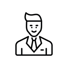 Black line icon for md copy student