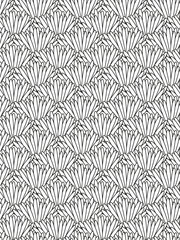 vector pattern. 
Beautiful black and white illustration for adult coloring book with rectangle abstract linear tribal pattern