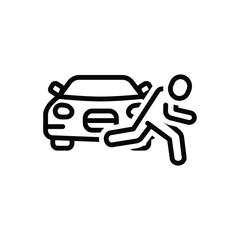 Black line icon for instance