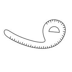Curved ruler stationery
