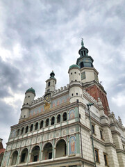Fototapeta premium Low angle view of historical buildings in Poznan