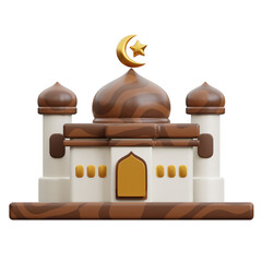 mosque building 3d illustration