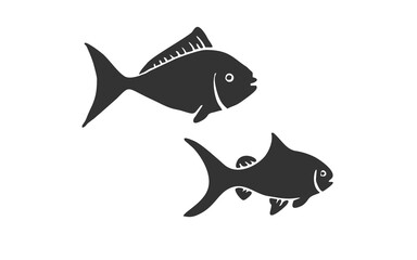 FISH logo mascot with isolated illustration for identity template