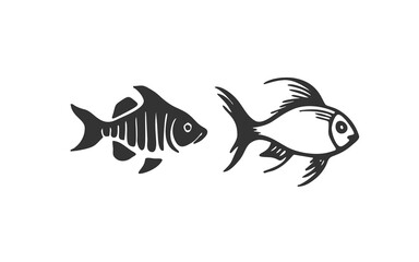FISH logo mascot with isolated illustration for identity template