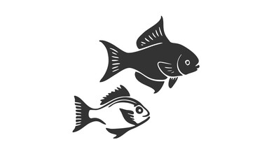 FISH logo mascot with isolated illustration for identity template