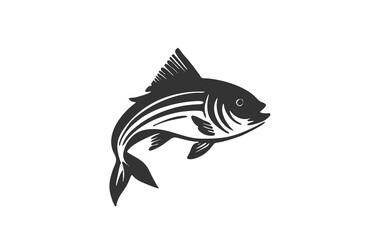 Fototapeta premium FISH logo mascot with isolated illustration for identity template