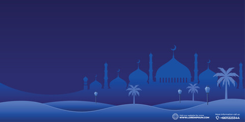 Ramadan Kareem Islamic Background vector. Happy Islamic New Hijri Year. Graphic design for the decoration of gift certificates, banners and flyer.