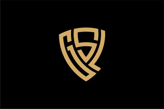 GSL creative letter shield logo design vector icon illustration