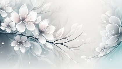 Beautiful Designer Seasonal Background with Arctic white Color Hue Spring Modern Wallpaper Template with Vibrant Hues and Stunning Scenery for Presentation, Ad, and All Applications (generative AI)
