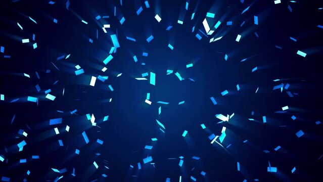 Falling gold colorfull glitter foil confetti Animation falling 3d movement on dark backgrounds