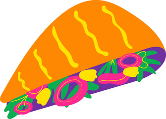 Quesadilla illustration element
