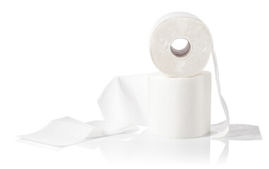 Paper towels isolated on a white background.