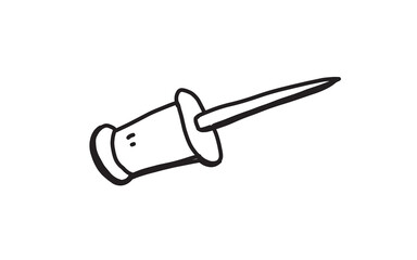 PIN Doodle art illustration with black and white style.