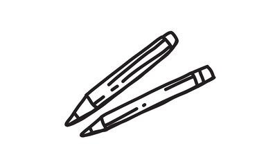 PENCIL Doodle art illustration with black and white style.