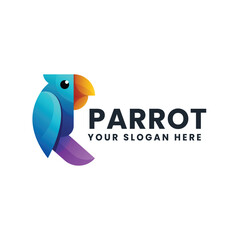 Parrot Gradient Illustration Icon Logo