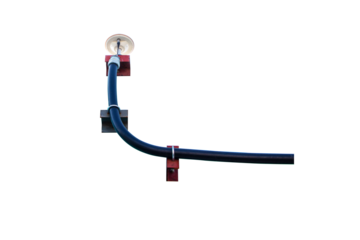 GPS base station antenna cell Phone. GNSS RTK Antenna for Cors Station Precision Controller. Wireless Communication Antenna Transmitter. Installed on roof of tall building isolated on cutout PNG.