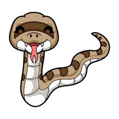 Fototapeta premium Cute happy gopher snake cartoon